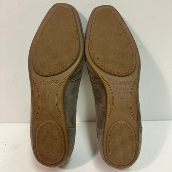 VERY GOOD J. Crew Women's Georgie Suede Wingtip Tassel Loafer Flats Gray 6 - Picture 9 of 10